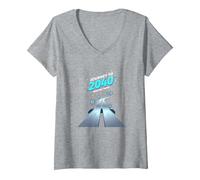Class of 2040 Grow with Me Journey Begins Now V-Neck T-Shirt, Women, Heather Grey, L