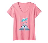 Class of 2040 Grow with Me Journey Begins Now V-Neck T-Shirt, Women, Pink, L
