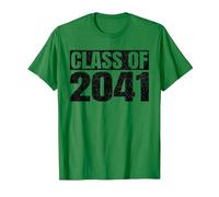 Class of 2041 First Day of School Graduate 2041 Grow with Me T-Shirt, Men, Kelly Green, Medium
