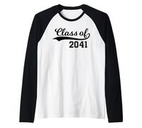 Class of 2041 Grow with Me First Day of School Raglan Baseball Tee