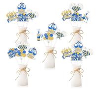 Class Reunion Party Decor 24pcs Blue Gold Best Class Ever Centerpieces Sticks Primary High School Reunion Table Decor Welcome Back School Reunited Party Supply for 10th 20th 30th 40th 50th Anniversary