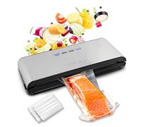 classbach® C-VK 4000 Vacuum Sealer/Vacuum Sealer/Film Welding Machine for Sous Vide 8X Longer Fresh 18 Professional Food Storage Bags Included Stainless Steel Casing