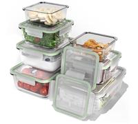 classbach® Glass Food Storage Containers with Lids, Set of 7 Storage Jars, Suitable for Microwave, Dishwasher and Freezer, Meal Prep Boxes Made of Glass, Perfect Storage Box Kitchen