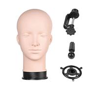 Classe Wig Company Original Production, Head Mannequin Size Close to Human Head, Includes Desk Clamp, Soft Rubber, Pin Piercing, Easy to Fix, Wig Set Easily! Hair Arrangement, Cut, Makeup Practice,