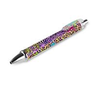 Classic 0.5mm Fine Point Black Ink Smooth Writing Ball Pen Office Supplies Pen Rainbow Animal Zebra Tiger Cheetah Leopard Print Splatter