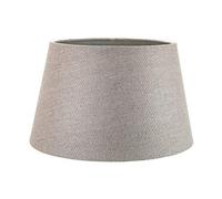 Classic 10 Inch Grey Linen Fabric Drum Table/Pendant Lamp Shade 60w Maximum by Happy Homewares