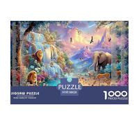 Classic 1000 Piece Complete Animal Encyclopedia Premium Sustainable Puzzle - Fairytale Creatures' Wonderland in The Vibrant Enchanted Forest - Educational Toy for Adults & Kids Ages 12+ 38x26cm/1000pc