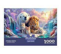 Classic 1000 Piece Complete Animal Encyclopedia Premium Sustainable Puzzle - Fairytale Creatures' Wonderland in The Vibrant Enchanted Forest - Educational Toy for Adults & Kids Ages 12+ 70x50cm/1000pc