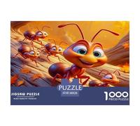 Classic 1000 Piece Cute Cartoon Ants Premium Sustainable Puzzle - Ant - Educational Toy for Adults & Kids Ages 12+ 38x26cm/1000pcs