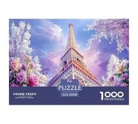 Classic 1000 Piece Eiffel Tower Paris Premium Sustainable Puzzle - Iconic World Architecture - Educational Toy for Adults & Kids Ages 12+ 52x38cm/1000pcs