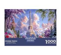 Classic 1000 Piece Eiffel Tower Paris Premium Sustainable Puzzle - Iconic World Architecture - Educational Toy for Adults & Kids Ages 12+ 38x26cm/1000pcs