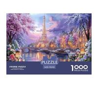 Classic 1000 Piece Eiffel Tower Paris Premium Sustainable Puzzle - Iconic World Architecture - Educational Toy for Adults & Kids Ages 12+ 70x50cm/1000pcs