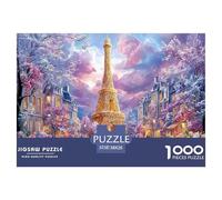 Classic 1000 Piece Eiffel Tower Paris Premium Sustainable Puzzle - Iconic World Architecture - Educational Toy for Adults & Kids Ages 12+ 38x26cm/1000pcs