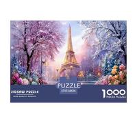 Classic 1000 Piece Eiffel Tower Paris Premium Sustainable Puzzle - Iconic World Architecture - Educational Toy for Adults & Kids Ages 12+ 38x26cm/1000pcs