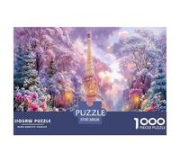 Classic 1000 Piece Eiffel Tower Paris Premium Sustainable Puzzle - Iconic World Architecture - Educational Toy for Adults & Kids Ages 12+ 38x26cm/1000pcs
