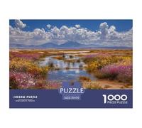 Classic 1000 Piece Natural Scenery Premium Sustainable Puzzle - Sunset & Starry Flower Fields & Mountains - Educational Toy for Adults & Kids Ages 12+ 70x50cm/1000pcs
