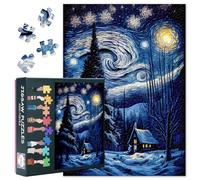 Classic 1000 Piece Puzzle for Adults, A Cabin Under the Stars, 70x50cm, Extra Thick Puzzle Pieces, Includes Reference Poster, Mindfulness & Focus, Beautiful Wall Decoration