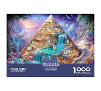 Classic 1000 Piece World Famous Buildings Premium Sustainable Puzzle - Fantasy Pyramids - Educational Toy for Adults & Kids Ages 12+ 52x38cm/1000pcs