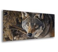 Classic 1000piece Jigsaw Puzzle Wolf Art Painting Large Animal Pattern Design Craft Suitable for British Children's Art Craft for Wall Decoration Women's Gift Decoration Gift 38x26cm