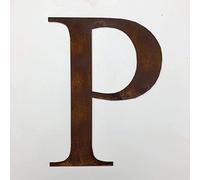Classic 12" Tall Rusty Metal Letters, Personalised Signs And Gifts For The Home And Garden Gifts Presents (Classic P)