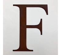 Classic 12" Tall Rusty Metal Letters, Personalised Signs And Gifts For The Home And Garden Gifts Presents (Classic F)