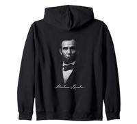 Classic 16th President Abraham Lincoln Icon Portrait Zip Hoodie