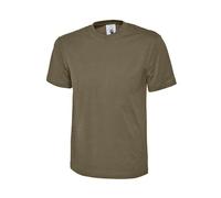 Classic 180 GSM 100% Cotton T-Shirt | Unisex Crew Neck Plain Tee | Reactive Dyed, Enzyme Washed | Soft, Durable & Breathable | Sizes XS-6XL Military Green