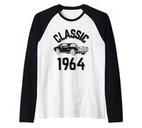 Classic 1964 with Cool Car Raglan Baseball Tee
