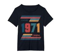 Classic 1971 Original Retro Vintage Birthday - Since 1971 T-Shirt, Women's Plus, Black, 1X