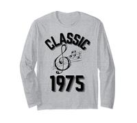 Classic 1975 with Treble Clef and Musical Notes. Long Sleeve T-Shirt