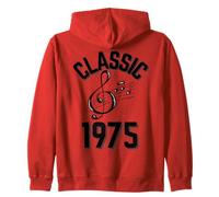 Classic 1975 with treble clef and musical notes. Zip Hoodie