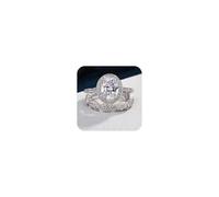 Classic 3.5ct Halo Oval Cut Wedding Ring Sets for Women Her 925 Sterling Silver Bridal Rings Set Cubic Zirconia Engagement Promise Half Eternity Band Stackable Jewelry Gifts (Size 6