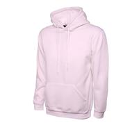 Classic 300 GSM Hooded Sweatshirt Winter Wear | Heavy Cotton Polyester Blend | Brushed Fleece Hoodie with Kangaroo Pocket | 5XL | Pink