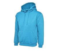 Classic 300 GSM Hooded Sweatshirt Winter Wear | Heavy Cotton Polyester Blend | Brushed Fleece Hoodie with Kangaroo Pocket | 4XL | Sapphire Blue