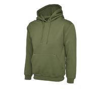 Classic 300 GSM Hooded Sweatshirt Winter Wear | Heavy Cotton Polyester Blend | Brushed Fleece Hoodie with Kangaroo Pocket | 5XL | Olive