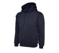 Classic 300 GSM Hooded Sweatshirt Winter Wear | Heavy Cotton Polyester Blend | Brushed Fleece Hoodie with Kangaroo Pocket | XL | Navy