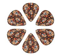 Classic 351 Shape Guitar Picks 6 Pack Autumn Foxes, Professional Paddles for Acoustic, Electric Guitars & Ukulele, Light/Medium/Heavy 0.46-0.96mm