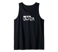 Classic 4x4 Offroad Vehicle Silhouetted Design Tank Top