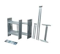 Classic 5.5m (WH) DIY Galvanised Scaffold Tower (4 x 2'6" Base) Basic Kit with Platform Boards