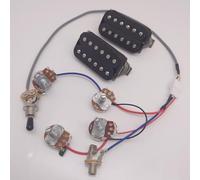Classic 57 Guitar Pickups Set Classic 57+ 50/50mm Bridge/Neck Pickups Black with 2Conductor 2V2T wiring harness For Les Paul style Guitar Accessoires