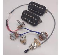 Classic 57 Guitar Pickups Set Classic 57+ Humbucker 50/50mm Bridge/Neck Pickups Black with 2Conductor 2V1T wiring harness For Les Paul style Guitar Accessoires