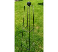 Classic 5Ft Obelisk - Garden Plant Support - Solid Steel - Black Poppy Forge Black One Size