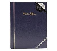 Classic 6 x 4" Photo Album- Easy To Fill Slip in Method Picture Album Holds 200 Photos in a Traditional & Timeless Design Photograph Album/Perfect Memory Book For Family, Wedding, Baby, Travel (Blue)