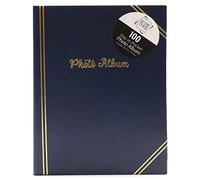 Classic 6 x 4" Photo Album - Slip in Method Picture Album Holds 100 Photos in a Traditional Design Photograph Album/Perfect Memory Book for Family, Wedding, Baby, Travel (Blue)