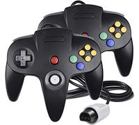 Classic 64 Wired Controller Joystick for N64 Game System N64 Console (2Packs, Black)