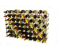 Classic 70 Bottle Pine Wood and galvanised Metal Wine Rack Ready Assembled