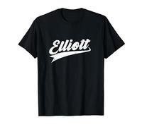 Classic 70s Retro Name Elliott T-Shirt, Men, Black, XX-Large