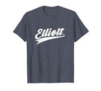 Classic 70s Retro Name Elliott T-Shirt, Men, Heather Blue, 6X-Large