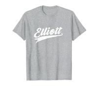 Classic 70s Retro Name Elliott T-Shirt, Men, Heather Grey, X-Large