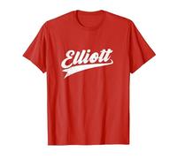 Classic 70s Retro Name Elliott T-Shirt, Men, Red, X-Large